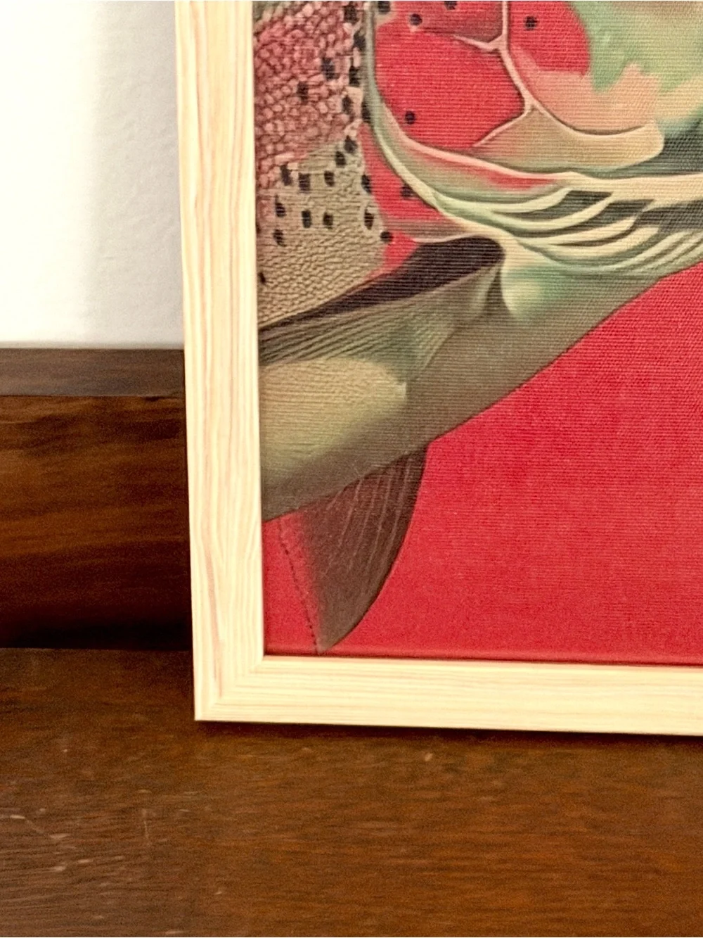 Trout Fish Smoking a Cigarette Vintage Style Canvas Wall Art Print Wood Framed